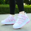 Sneakers Children Girl Roller Roller Buts Buty dla chłopców Dziewczynki Dziecięce Skate Buty z podwójnymi dwoma kołami 230814