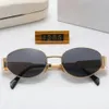 Luxusdesignerin Sonnenbrille für Frauengläser gleicher Sonnenbrille wie Lisa Triomphe Beach Street Foto kleiner Sonnenbrillen Metall Voller Rahmen