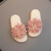 Slipper 2023 Flowers Versatile Open-toe Girls Slippers Cute European and Non-slip Children Casual Shoes Kids Princess Shoes R230815