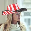 Basker retro hatt cowboy hattar 4 juli parti levererar amerikanska flaggdräkt dekorationer nationell dag USA-