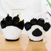 Five Fingers Gloves Cute Simulation Panda Paw Plush Gloves Fluffy Animal Stuffed Toys Padded Hand Warmer Halloween Cosplay Costume Mittens 230815