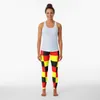 Active Pants Red Black And Yellow Checks Leggings Woman Sports Tennis For Women Women's Sport