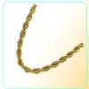 Gold Rope Chain For Men Fashion Hip Hop Necklace Jewelry 30inch Thick Link Chains9686541