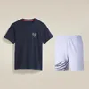 Męskie dresy, tenisowe odzież sportowa Szybka suszona oddychająca okrągła szyja ubrania treningowe letnie sprzęt sportowy duży rozmiar koszulki