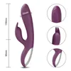 Sex Toy Massager Powerful g Spot Rabbit Vibrator Female Clitoris Nipple Dual Stimulator 2 in 1 Dildo Shop Adult Goods for Women