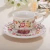 Mugs 1 Coffee Cup Saucer Sets Beauty Handpainted Ceramic Cups Teacup Wedding Party Breakfast cup Christmas Gift 230815