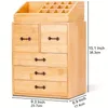 Organizzatore per trucco di bambù con cassetti Organizzatore cosmetico di grande capacità Basket Repstick Replay Case di archiviazione per la camera da letto per camera da letto