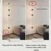 Floor Lamps Modern Minimalist Living Room Light Black White Cone Desigh Art Decorative Hanging Cable Lamp For Bedroom Indoor