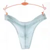 Bretazioni di seta di ghiaccio maschile Underpants Seamless Serence Smoolio G-String Sexy Translucent Caspucce di perizoma Tandro Torna Torna Bikini Mignolo di costumi da bagno bianche