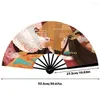 Dekorative Figuren 1PC Chinesischer Stil Klapper Hand gehaltenes Fan weibliche Tanzmuster tragbares Hanfu -Kostüm Alte D3C4