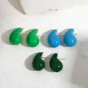 Orecchini per borchie GreaterA Vintage Blue Green smalto Drop cavo cavo per donne Gioielli per feste in lega di rame personalizzati