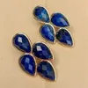 Stud Earrings YYGEM 21x35mm Natural Blue Lapis Lazuli Women Stone Leafage Shape Earring Jewelry Wholesale