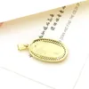 Pendant Necklaces High Quality Female Religious Jewelry Copper Micro-Set Zircon Oval Virgin Necklace Believers Gathering Holiday Gift