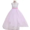 Meisjesjurken Kerstmismeisjes Lange bruidsmeisjekleding Elegant Kinderkleding Kinder Kinderen Wedding Formeel Girl Party Princess 10 12 jaar 22 Dhyqx