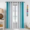 Cortina 2 pcs gradiente de cor de cor de cor cortinas para quarto de sala de estar com cortinas modernas tratamento de tratamento personalizado R230815