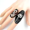 Band Rings 20pcs Mix Style Zinc Alloy Black Ring Adjustable Toe for Women Men Wholesale Jewelry Lots LR477 230814