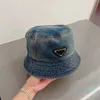 23SS Lüks Tasarımcı Denim Jeans Kova Şapkası Erkek Kadınlar Stripes Chapeau Beyzbol Kapağı Güneş Hip Hop Snapback'i Önleme Rahat Açık Şapkalar