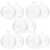 Titulares de vela 10 PCs Bola de decoração de natal decorativa Ornamentos claros ORNAMENTOS CRANTOS PROBLEMAS vazias decorar bolhas falsas plástico