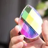 Avize Kristal 75mm AB Renk Izgarası Cam Art Prizma Yüzlü Ev Parçaları Diy Düğün Dekor Aksesuarları Bahçe Suncatcher