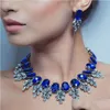Серьги Ожерелье Женское модное акриловое заявление свадебные украшения Mticolor Diamond Collecle Serging Set Drop Sets Dhojd