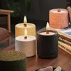 Partes de velas Nordic Simple Ceramic Art Cup Diy Contenedor de velas vacías Carril recto con decoración del hogar de la tapa