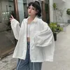 Jackets de mujer Rimocy Harajuku de gran tamaño White White Women Ligera de peso Ligero