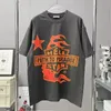 メンズTシャツ2024SSヘルスターハイストリートレタープリントコットンとレディースラウンドネックTシャツトップ半袖