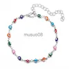 Anklets New European and American Devil's Eye anklet Creative retro Bohemian Beautiful Eye anklet Wholesale J230815