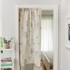 Gardin Japanese Cartoon Green Diamond Doorway Cotton Linen Monolitic Partition for Bedroom Kitchen Door Decoration 230815
