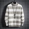 Men's Sweaters Men Striped Knit Jumpers Woman Pullover Crew Neck Harajuku Sweatshirt Autumn Fashion HipHop Streetwear Sweater