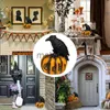 Nowości Figurki Halloween Dyniowe Horror Raven Ornament Tabletop Figurki Wodoodporna dekoracja akcesorium do ogrodowego sklepu sypialnia J230815