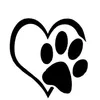 11 9 3cm reflekterande bilklistermärken Heart Paw Decal Cover Anti Scratch For Body Light Brow Frab Door Bumper Window Rearview MIR254B