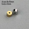 Syntetisk kvarts 20st. Enagravable Circle Bead Rostfria pärlor Lasergravarmband 2mm hål Olika storlekar 230815