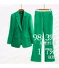 Pantaloni da due pezzi set set di blazer blazer sciolti casual seccati di blazer alto bagliore per baglio