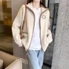 2023 Fashion Jacket Knitwear Women's Zipper Letter Fall Style Women's Designer Casual Ocean Style Loose Sweater Cardigan318F