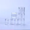 Kosmetisches leeres Glas 20 ml/20 Gramm transparent kleine runde Flasche klarer Plastiktopfbehälter für Gesichtscreme Lidschatten Probe Nagelkunst Stor Wrhs