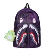 Hip hop köpekbalığı sırt çantası tasarımcısı büyük kapasiteli kamuflaj okul çantası moda dizüstü bilgisayar çantası gençler klasik stil açık seyahat çantası cadılar bayramı 230816