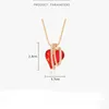 Подвесные ожерелья Cocom Fashion Red Austrian Crystal Guardian Heart Heart Женское ожерелье Колар Feminino Anniversary Pired или жена