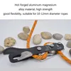 Climbing R Professional Rock Descender Equipment for 81m Rope Selfbraking Stop Clamp Grab Rescue Carabiner Rappel 230815