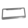 2PCS Silver Chrome Stainless Steel Frames Metal License Plate Frame Tag Cover With Screw Caps Car Styling220p