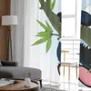 Curtain Bamboo Panda China Cute Tulle Curtains for Living Room Bedroom Decor Chiffon Sheer Kitchen Window Curtain Drapes R230816