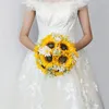 Fiori del matrimonio Bridal artificiale girasole di girasole fiore sposa bouquet festa di San Valentino decorazioni pografiche romantiche oggetti di scena