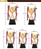 Dekorativa föremål Anpassningsbara Trofeo Trophy -tävling Business Metal Coverless Trophies Award Football Medal Souvenir Cup 230815