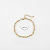 Colorful Enamel Stainless Steel Chain Necklace Bracelets Jewelry Set Women Real Gold Plated Gift