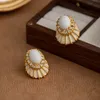 Vintage retro smycken 925 Silver Needle Creative Design Sense Pearl Tassel Earrings Women's Party Jewelry