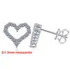 Charm TFGLBU 0 5 1CTTW Studörhängen för kvinnor Trendiga Original Heart 100 Solid 925 Silver Girl Gift Top Quality 230816