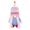 Oggetti decorativi Figurine Soft Birthday Gnome Colorato Ornamento della bambola senza volto Plush per felici Gifts Decorazione di Decorazioni per la casa DECORAZIONE CASATURA PORTARE 230815