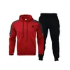 Tracksuits voor heren 2023 Fashion Tracksuit Men Hoodie en trainingsbroek Tweedelig set Casual Sports Suit Male Running Outfit Jogger