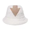 Boinas criativas Arrowhead Fisherman Hat Homem e Mulheres Autumn Winter Personality Street Trend Teddy Cashmere Bacia