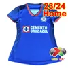 23 24 Cruz Azul Damesvoetbalshirts GUERRERO RODRIGUEZ VIEIRA RIVERO ESCOBAR SEPULVEDA Thuis Uit 3e Voetbalshirts Uniformen